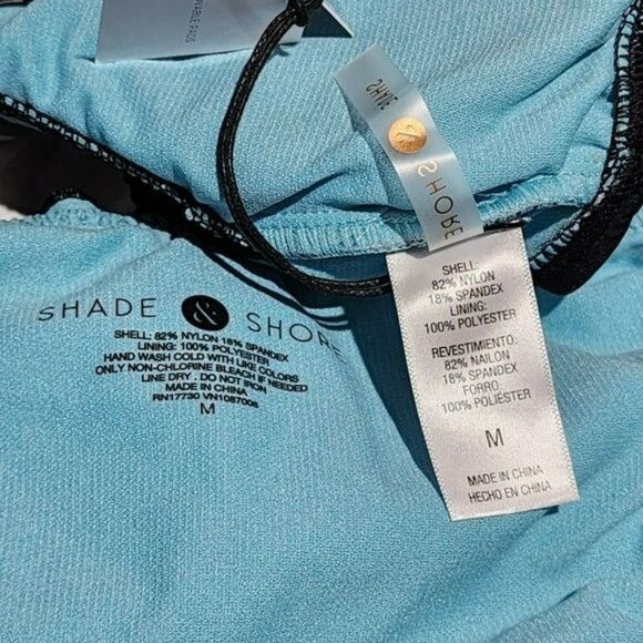 Shade And Shore Blue Black Zebra Print Swim Bikini Set Two Piece Size M - Picture 8 of 13